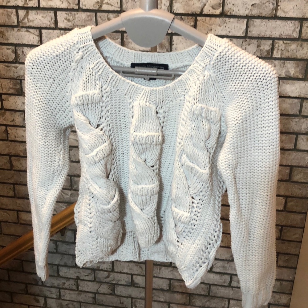 FCUK cable-knit sweater.